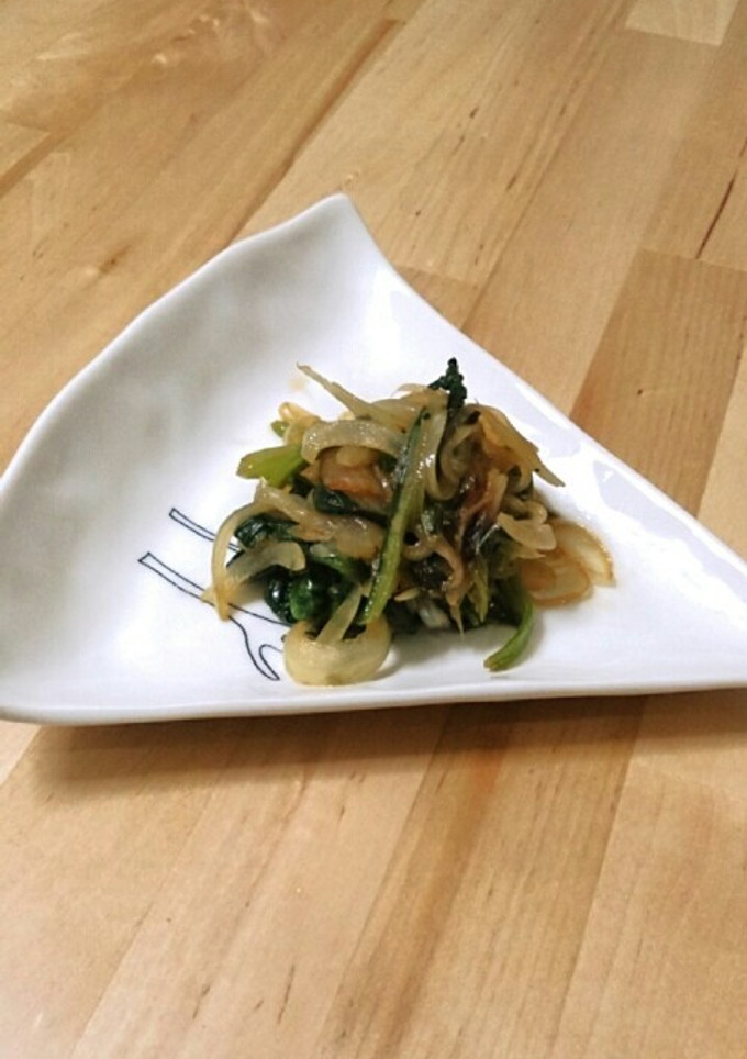 【ほうれん草とたまねぎのぽん酢炒め】-レシピのメイン写真
