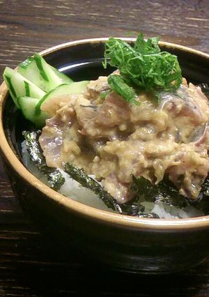 漁師めし！アジ刺身ゴマ味噌丼-レシピのメイン写真