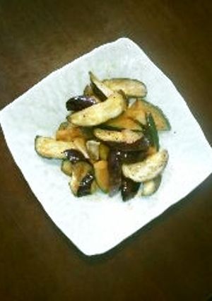 カボチャとナスのニンニクしょう油炒め-レシピのメイン写真