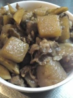 自家製こんにゃくと、豚肉とごぼうの炒め煮-レシピのメイン写真