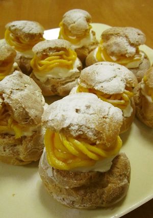 かぼちゃのモンブランシュークリーム-レシピのメイン写真