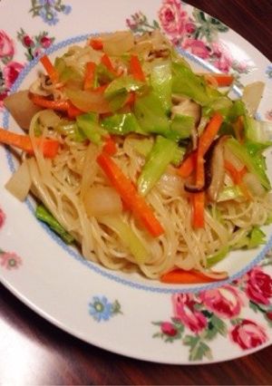 野菜たっぷり♪そうめんde焼きそば-レシピのメイン写真