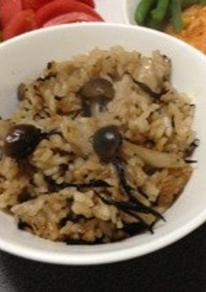 キノコと生姜のひじき御飯-レシピのメイン写真