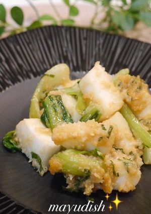 ✤イカと青梗菜炒め〜味噌☆紫蘇ダレ和え✤-レシピのメイン写真