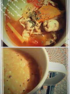 豚トマト鍋&〆のリゾット-レシピのメイン写真