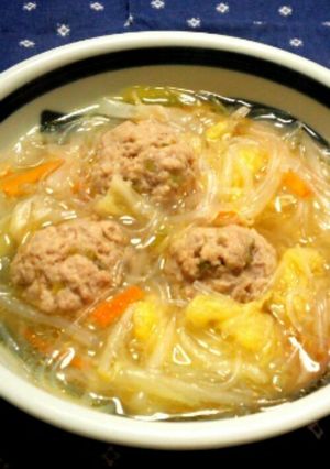 肉だんごと春雨の中華スープ-レシピのメイン写真