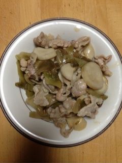 豚とキノコのザーサイ炒め-レシピのメイン写真