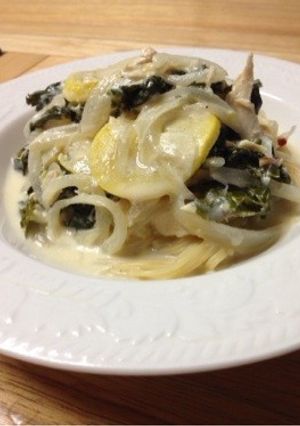 ヘルシー豆乳ソースパスタ-レシピのメイン写真