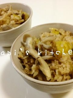 秋味♪サツマイモと茸の炊き込みごはん-レシピのメイン写真