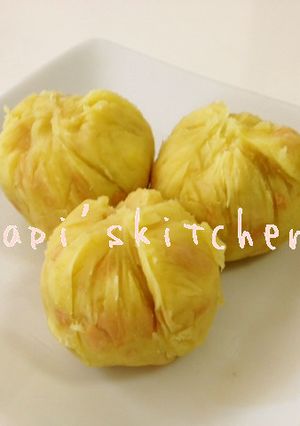 お弁当にも❤お芋とナッツの茶巾絞り❤-レシピのメイン写真