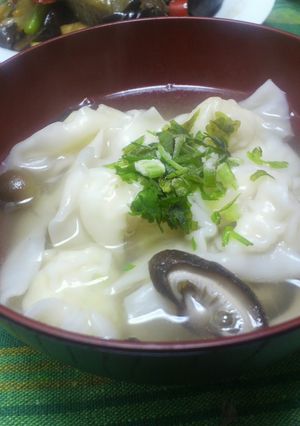 のどこしツルッといきなりワンタンスープ-レシピのメイン写真