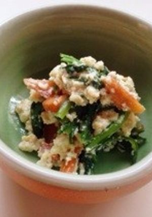 柿と菊菜の白和え-レシピのメイン写真