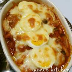 รูปของ ♡ごっそり野菜のトマト缶煮onチーズ♡