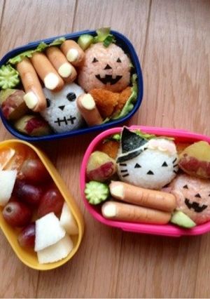 簡単＊ハロウィンお弁当＊指＊キャラ弁-レシピのメイン写真