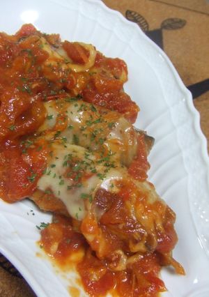 余ったトマト缶で秋ナスとキノコの豚肉巻き-レシピのメイン写真