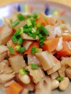 かんたん♪根菜と大豆の五目煮-レシピのメイン写真