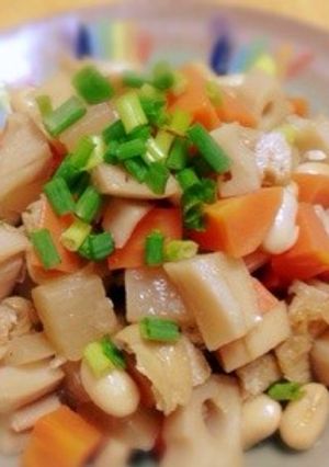 かんたん♪根菜と大豆の五目煮-レシピのメイン写真