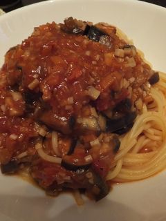 ナスのトマトソーススパゲティ-レシピのメイン写真