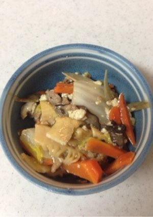 豆腐と残り物野菜で-レシピのメイン写真