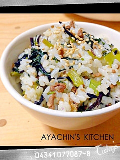 鉄分摂取!小松菜とひじきの混ぜ御飯♪-レシピのメイン写真
