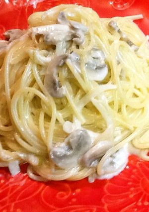マッシュルームのクリームチーズパスタ-レシピのメイン写真