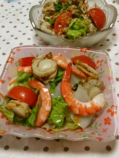 美味しい✩タイ風海鮮&豚肉のサラダ-レシピのメイン写真