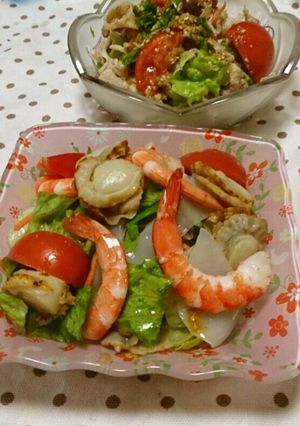 美味しい✩タイ風海鮮&豚肉のサラダ-レシピのメイン写真