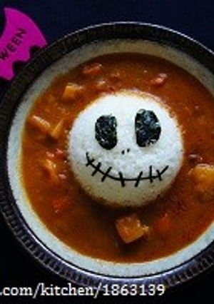 ハロウィンに♪超簡単なデコカレー-レシピのメイン写真