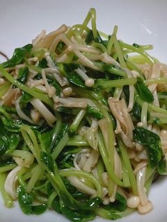 豆苗とえのきのポン酢炒め-レシピのメイン写真