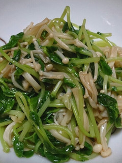 豆苗とえのきのポン酢炒め-レシピのメイン写真