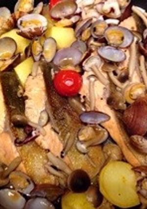 鮭とジャガイモの海鮮バター焼き-レシピのメイン写真