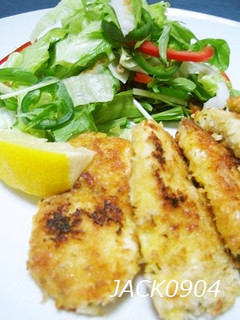 米国ママの味♪鶏むね肉のチーズパン粉焼き-レシピのメイン写真