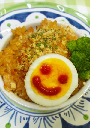 ココットカマンで☺プチチーズオムライス-レシピのメイン写真