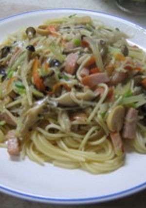 きのこたっぷりスープ！？スパゲティー-レシピのメイン写真