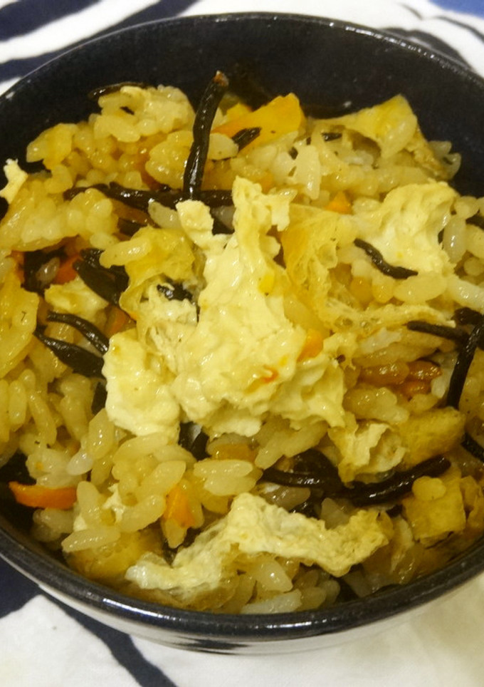 炊飯器で　豆腐とひじきの炊き込みご飯-レシピのメイン写真