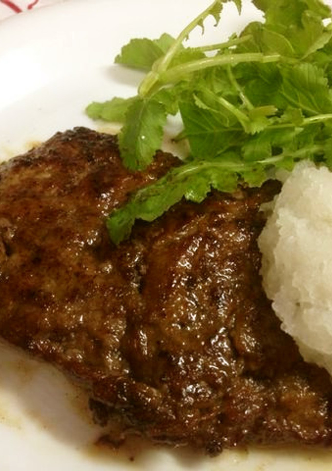 ステーキ＠牛切り落とし肉の大根おろし添え-レシピのメイン写真