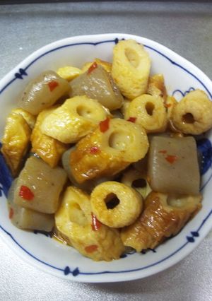 こんにゃくとちくわのピリ辛炒め煮-レシピのメイン写真