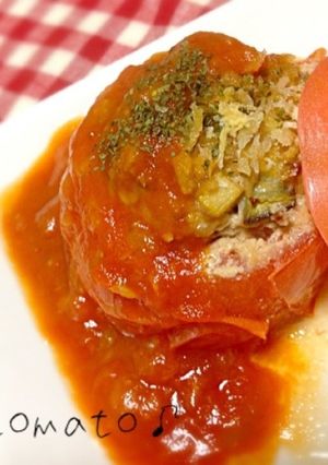 トマトの肉詰め♪〜トマトソース添え〜-レシピのメイン写真