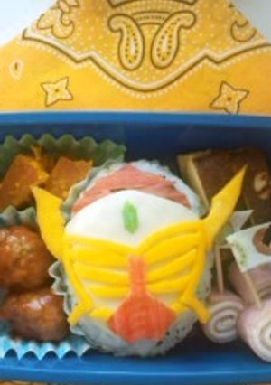 仮面ライダーガイム☆バロンのキャラ弁-レシピのメイン写真