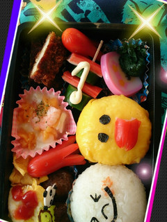 ラインキャラ弁-レシピのメイン写真