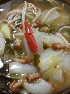 白菜ときのこのピリ辛トロ旨あんかけ蕎麦-レシピのメイン写真