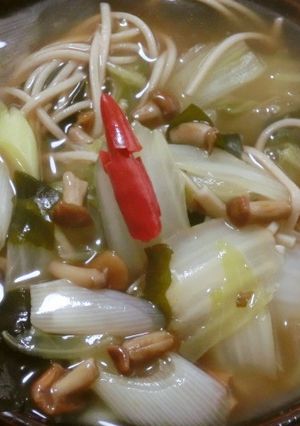 白菜ときのこのピリ辛トロ旨あんかけ蕎麦-レシピのメイン写真