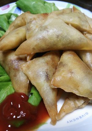 サモサ（カレー味じゃがいもの三角春巻き）-レシピのメイン写真