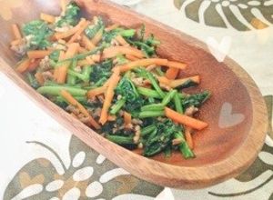 激うま♡挽き肉人参ほうれん草炒め-レシピのメイン写真