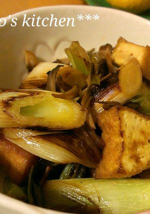 焼きネギと厚揚げのさっぱり炒め-レシピのメイン写真