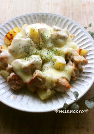 m簡単！鶏とじゃが芋のフォンデュソース-レシピのメイン写真