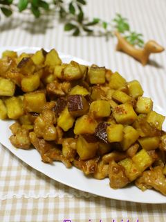 さつまいもと鶏肉の豆板醤炒め♪-レシピのメイン写真