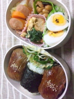 お弁当肉巻きおにぎり♪-レシピのメイン写真