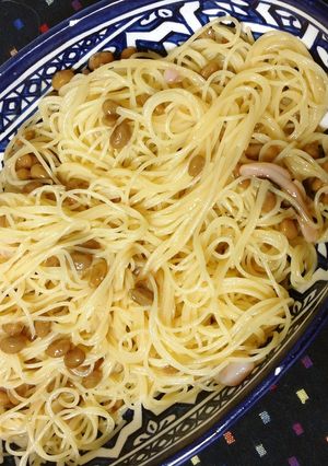 超時短！イカの塩辛と納豆パスタ-レシピのメイン写真