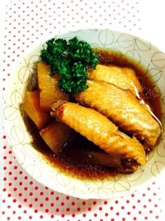 手羽先と大根の五香粉煮♡-レシピのメイン写真